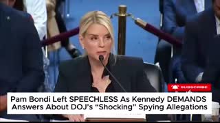Pam Bondi Left SPEECHLESS As Kennedy DEMANDS Answers About DOJ’s “Shocking” Spying Allegations