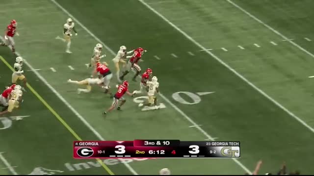 Georgia Bulldogs vs. Georgia Tech Yellow Jackets   Full Game Highlights   ESPN College Football