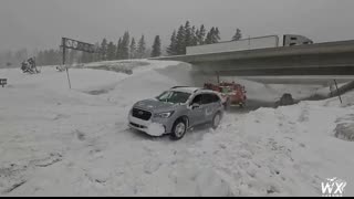 Insane blizzard slams California - Strands hundreds on Donner Pass   Atmospheric River D2 - 4k