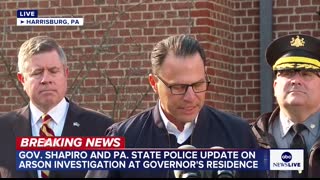 Gov. Shapiro gives update after arson at the governor's residence
