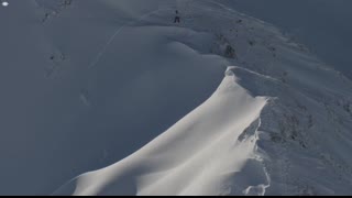 An accidentally triggered snow slab avalanche