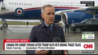 Hear Canadian PM’s response to Trump abruptly cutting off trade negotiations with Canada