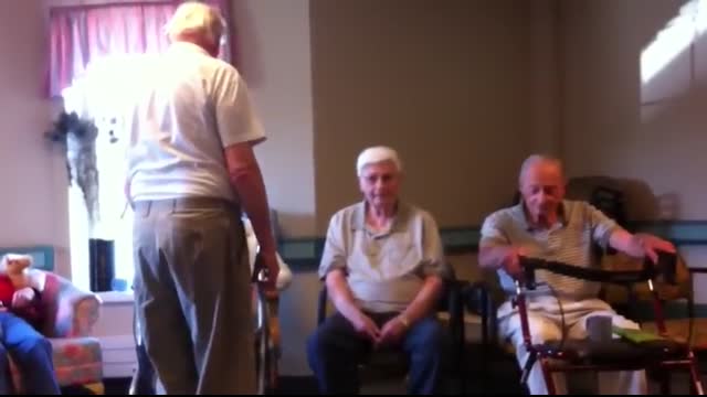 Old people fighting