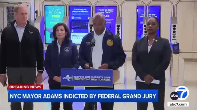 New York City Mayor Eric Adams indicted by federal grand jury Sources