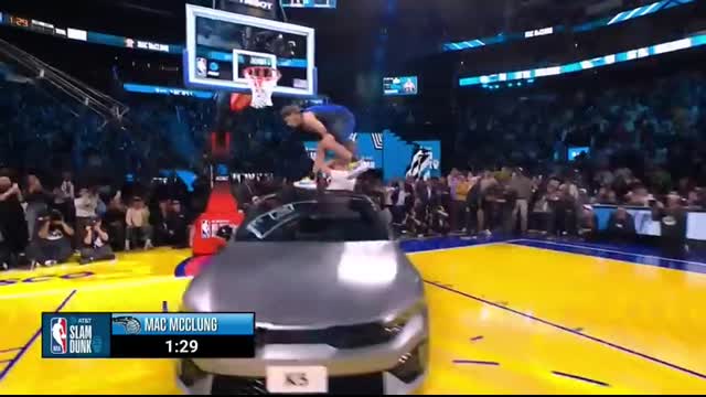 MAC MCCLUNG JUMPS OVER CAR FOR MOST INSANE DUNK IN DUNK CONTEST