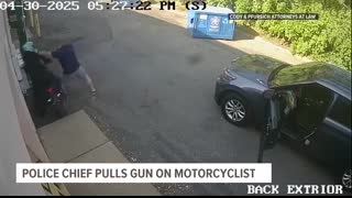 Police chief on leave after video shows him pulling gun on motorcyclist while in plainclothes and un