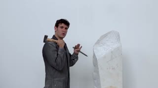 How to Use a Hammer for Stone Carving   Sculpture Tutorial