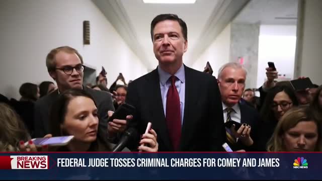 Federal judge tosses charges against James Comey and Letitia James