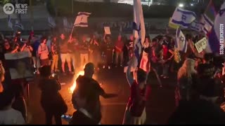 Israelis Protest Netanyahu, Defence Minister Dismissed   10 New First