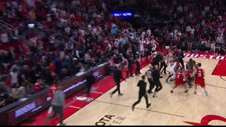 Rockets & Heat went CRAZY after this HEATED Moment ? MULTIPLE Ejections