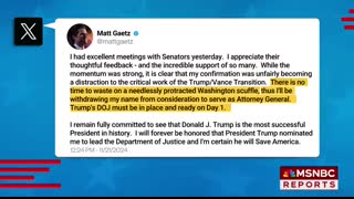 Matt Gaetz withdraws from consideration to serve as attorney general