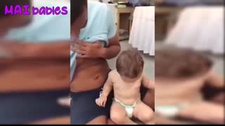 Like Father like Baby -  Cute Babies trying to Copy Daddy Funny way Compilation