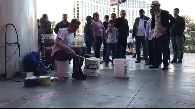 BEST Street Drummer EVER!!!  bucket boy  Matthew Pretty