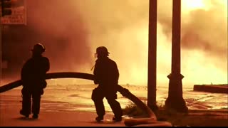 GIGANTIC Fire After Fuel Tanker Crashes Into Gas Station   Nightwatch   A&E