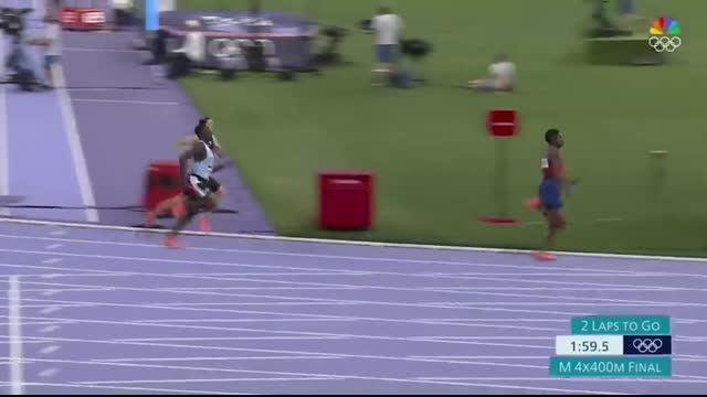 U.S. 4x400m relay team wins gold on strength of anchor Rai Benjamin   Paris Olympics   NBC Sports