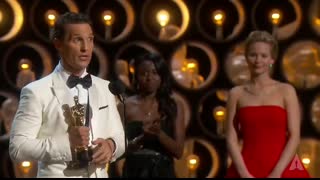 Matthew McConaughey winning Best Actor   86th Oscars (2014)