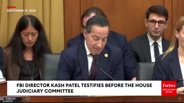 JUST IN Jamie Raskin Demands Answers From Kash Patel About Alleged Trump Birthday Card To Epstein