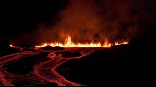 22.11.24 Day 3 drone footage from the new volcano eruption in Iceland, live stream highlights