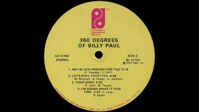 Billy Paul ~ Me & Mrs Jones 1972 Soul Purrfection Version