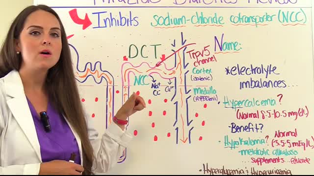 Thiazide Diuretics Pharmacology Nursing NCLEX Review (Mechanism of Action & Side Effects)