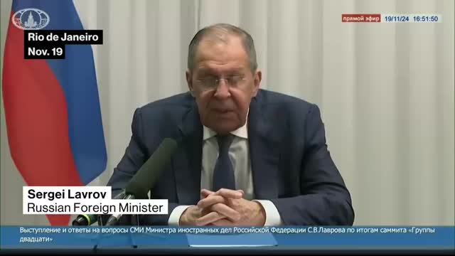 Russia Will React Accordingly to ATACMS Strike, Says Foreign Minister Lavrov